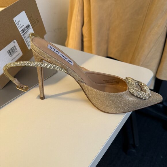 NWT Gold Steve Madden Vienna Heels - Size 9 - Picture 5 of 5